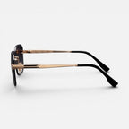 Sonnenbrille Eckig Metall Randlos Unifarben
