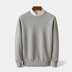 Feinstrick Pullover mit Hemdkragen Look für Herren