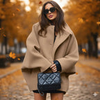 Women's Oversize Wool Coat with Loose Silhouette