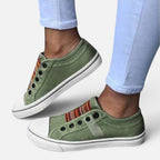 Slip on-sneakers til damer med elastikindsats