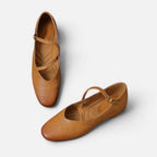 Orthopedic Ballerina Flats Strappy Round Toe