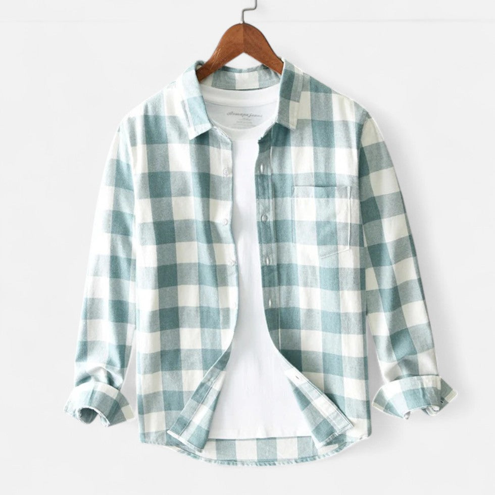 Kariertes Flanellhemd mit Langarm