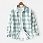 Kariertes Flanellhemd mit Langarm