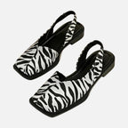 Slingback Ballerinas mit eckiger Zehenpartie