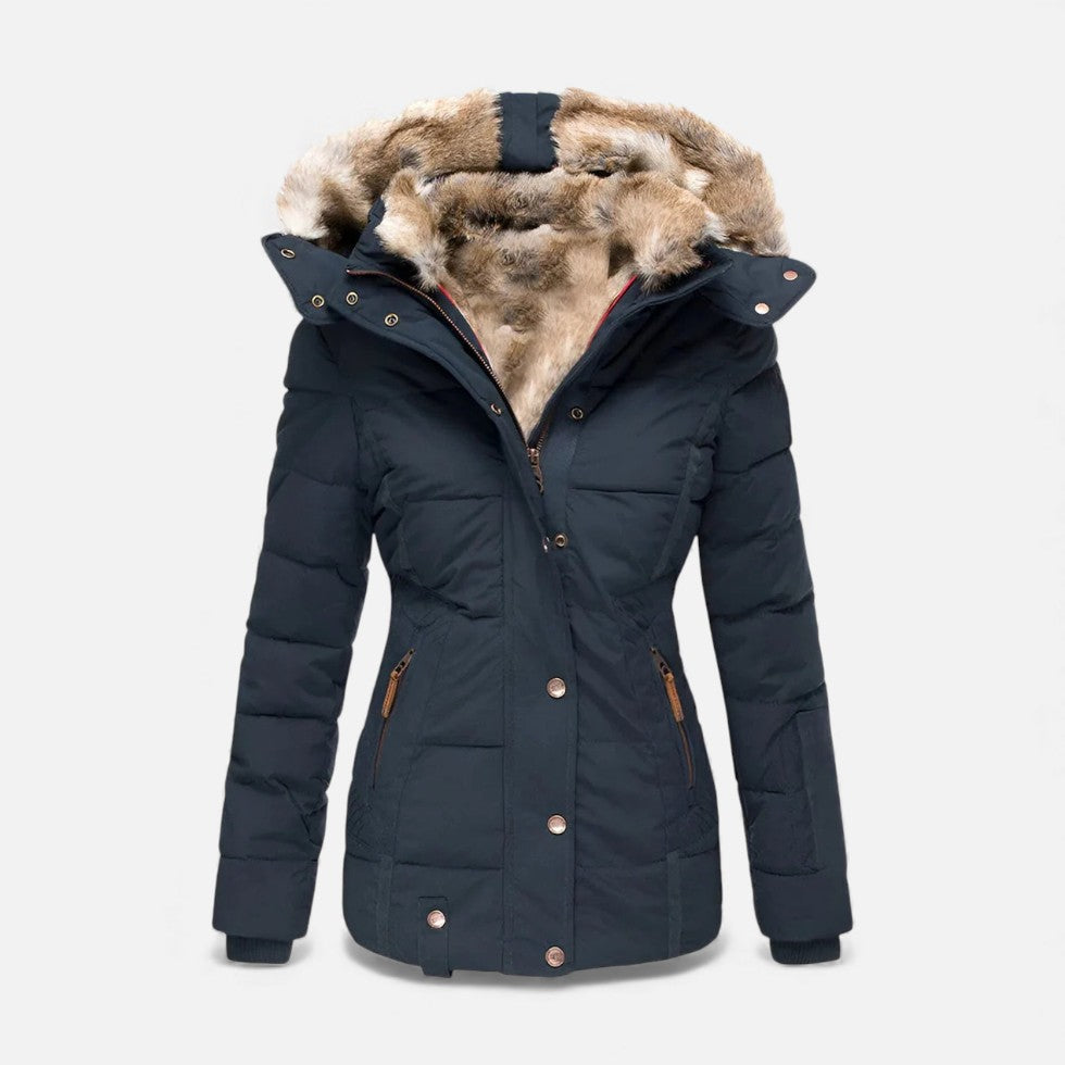 Damen Winterjacke mit Fellkapuze