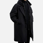 Herren Trenchcoat mit Kapuze
