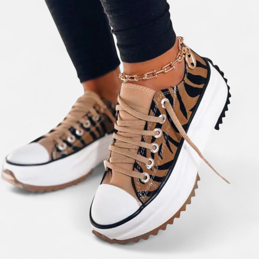 Plateau Sneaker mit Profilsohle für Damen