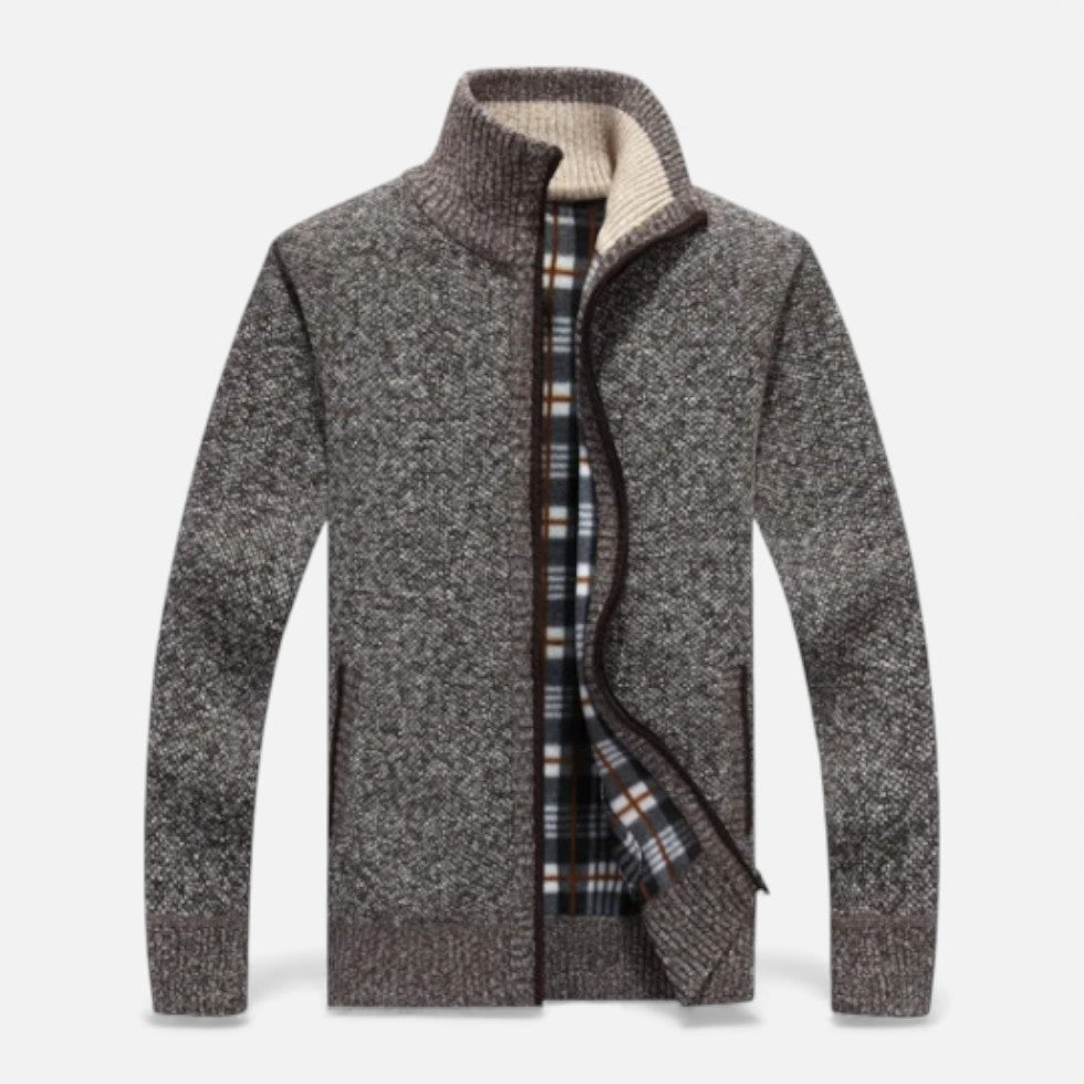 Herren Strickjacke mit Fleecefutter