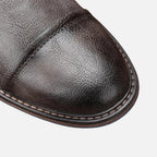 Schnürstiefeletten für Herren mit Strukturleder