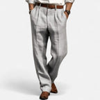Lightweight linen pants with wide leg for men