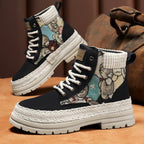 Herren Schnürstiefel mit Textilakzenten