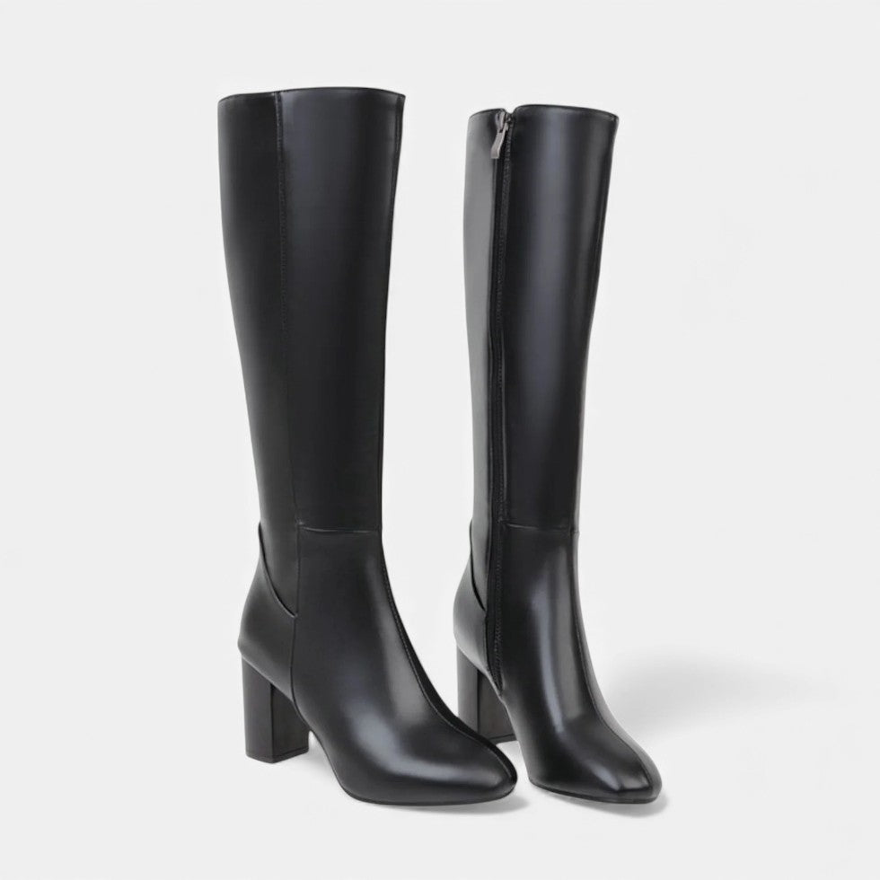 Damen Stiefel mit mittlerem Blockabsatz