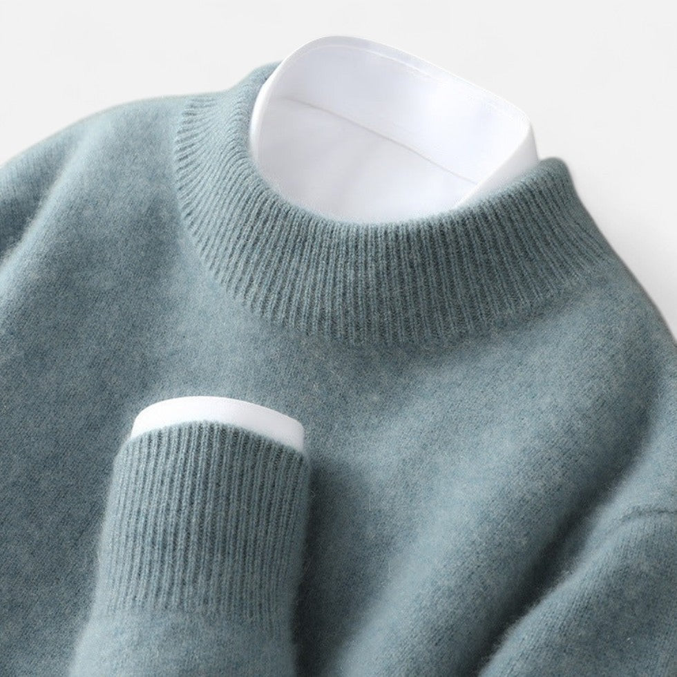 Cashmere wool sweater with crew neck