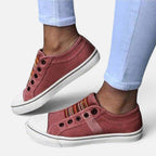 Slip on-sneakers til damer med elastikindsats