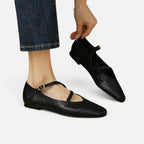 Orthopedic Ballerina Flats Strappy Round Toe