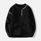 Unisex Strickpullover mit strukturierter Oberfläche