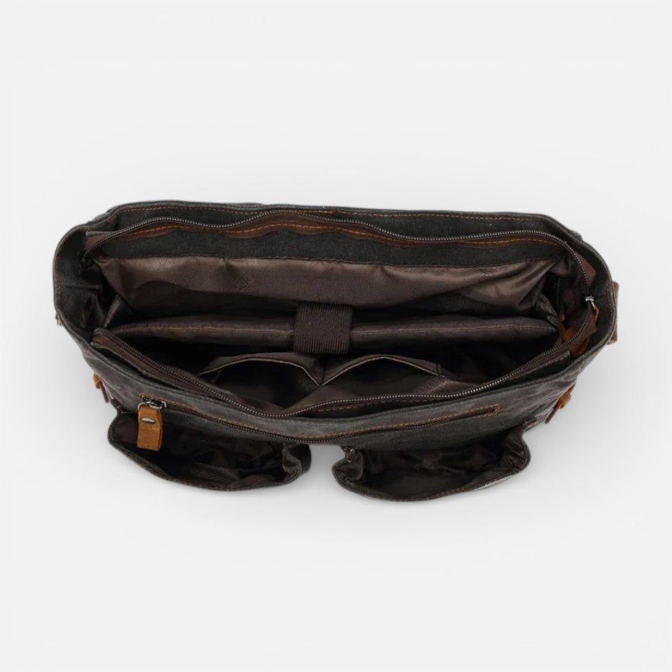 Umhängetasche mit Überschlag und Laptopfach