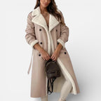 Women's trench coat with teddy lining and long cut