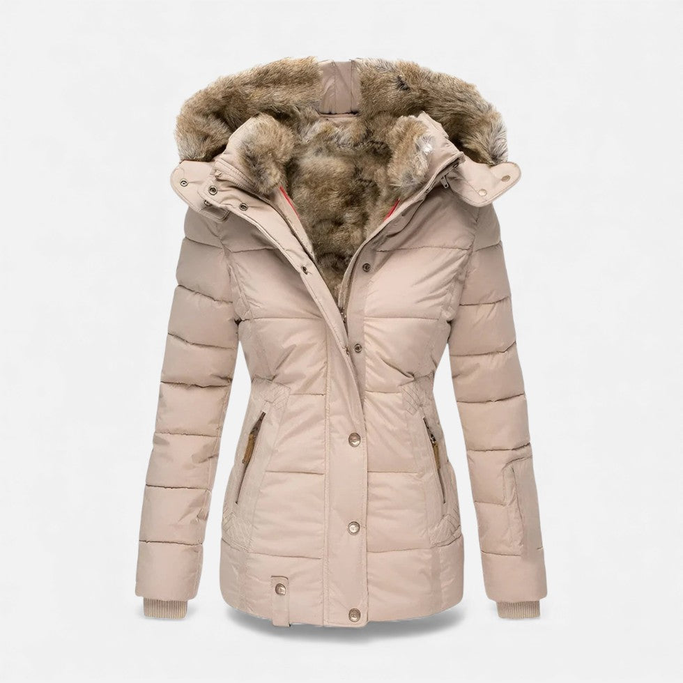 Damen Winterjacke mit Fellkapuze