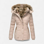 Damen Winterjacke mit Fellkapuze