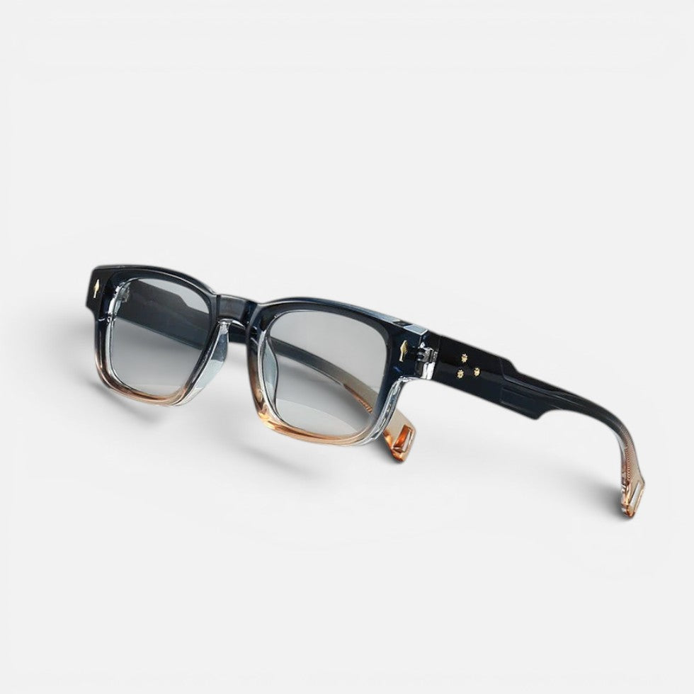 Eckiges Gestell Kunststoff Verlaufsgläser Sonnenbrille