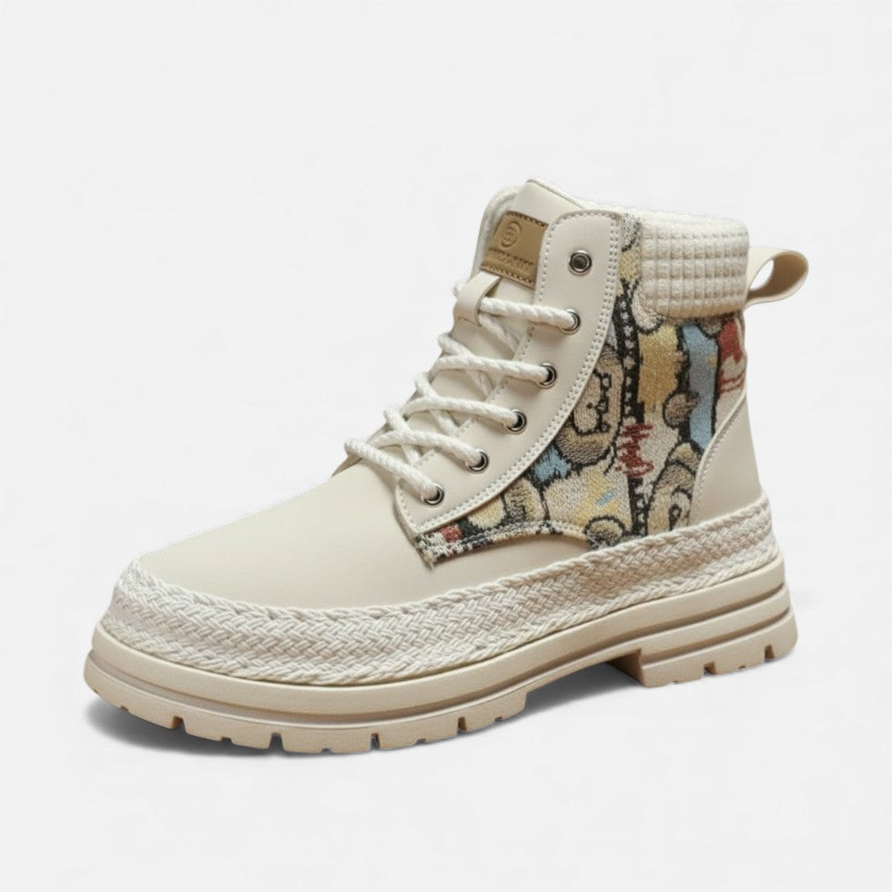 Herren Schnürstiefel mit Textilakzenten