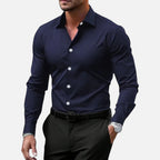 Herren Slim Fit Langarmhemd