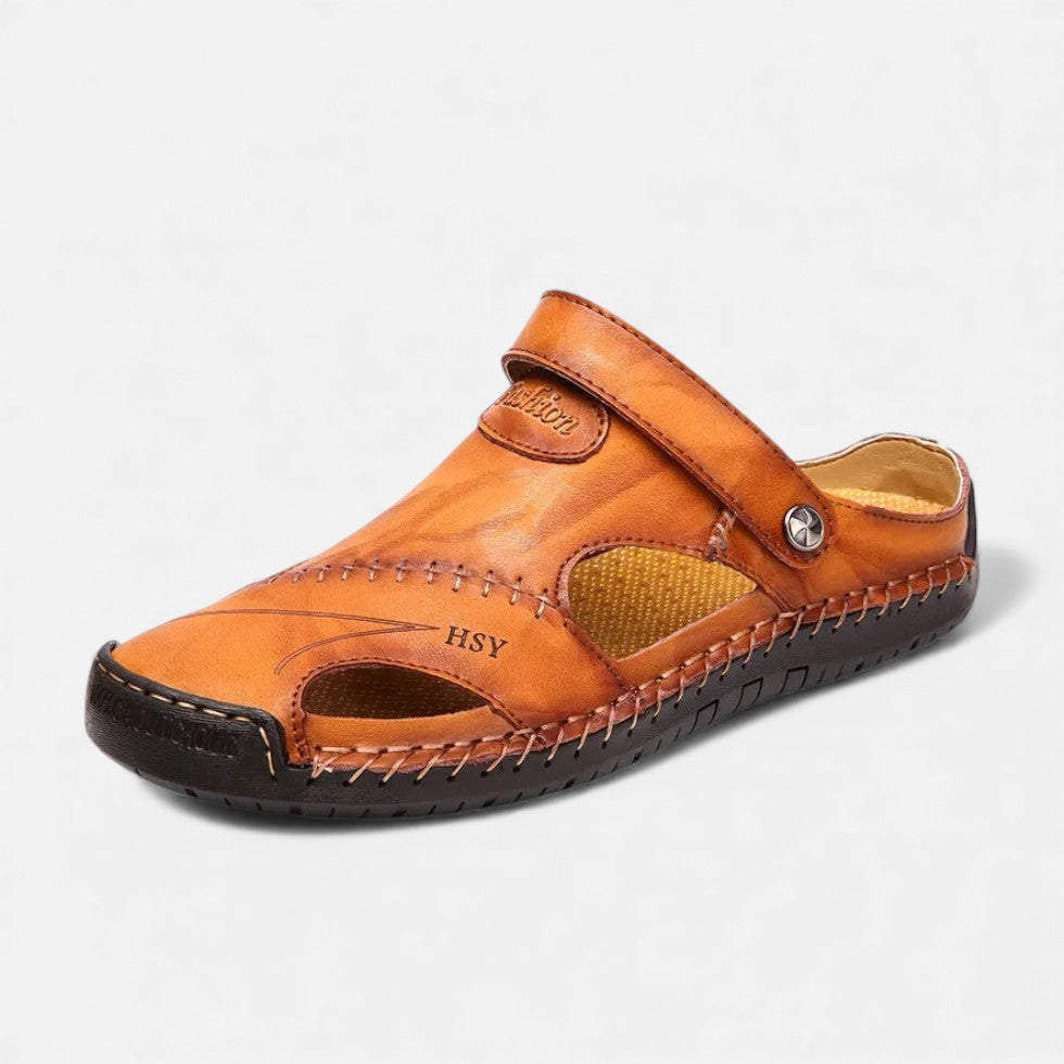 Herren Clogs mit Riemen und offenen Einsätzen