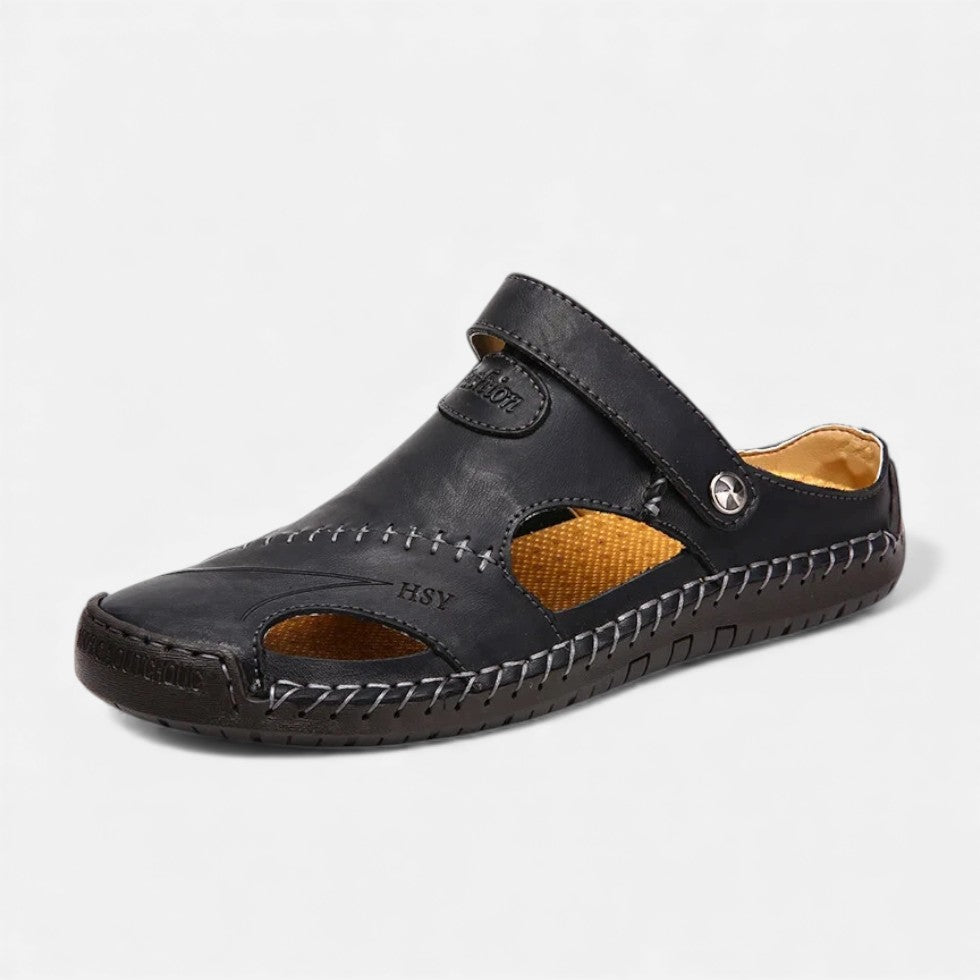 Herren Clogs mit Riemen und offenen Einsätzen