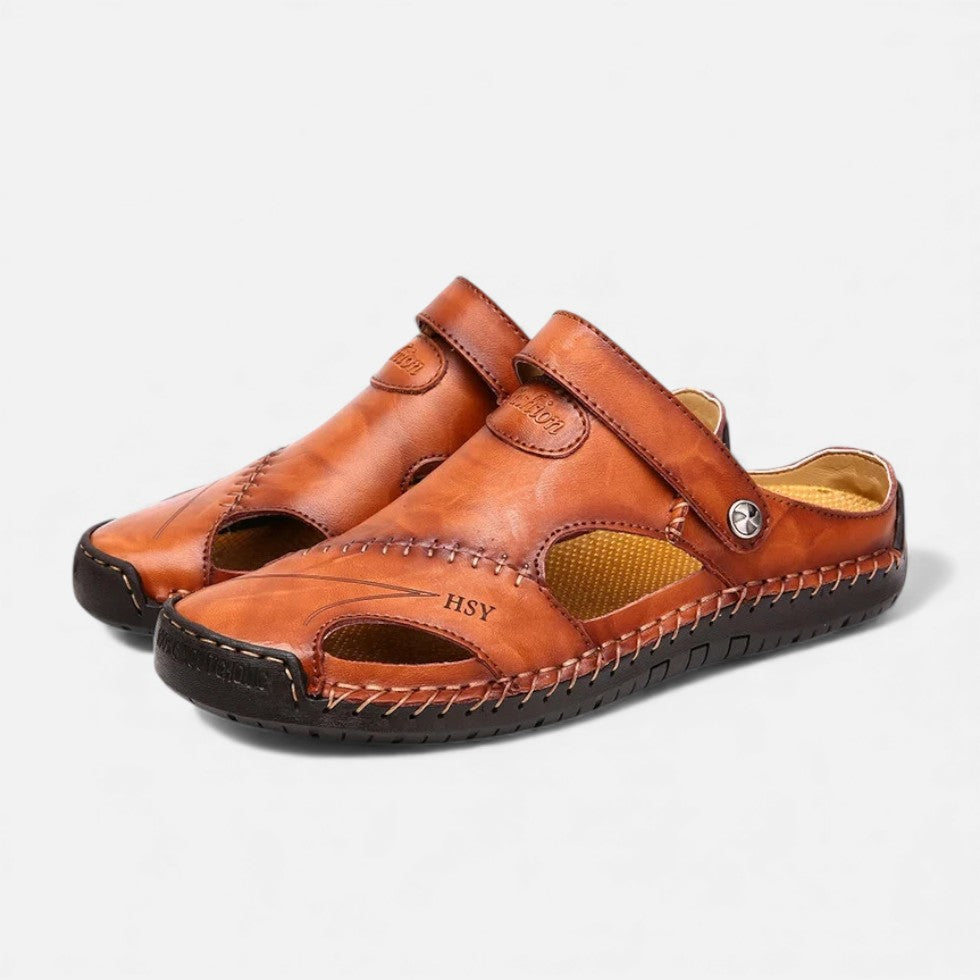 Herren Clogs mit Riemen und offenen Einsätzen