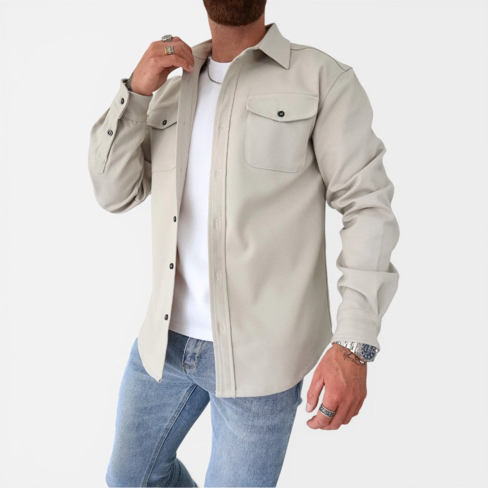 Overshirt skjortejakke med brystlommer