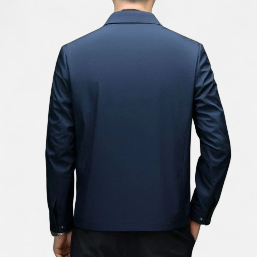 Lightweight business jacket with zipper for men