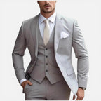 Herresæt med vest og slim fit-snit