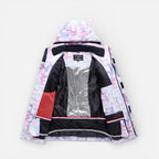 Women's ski suit with hooded jacket and ski pants