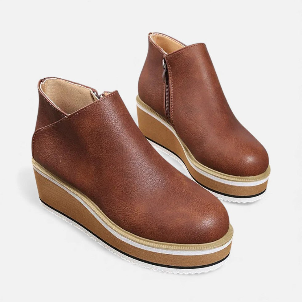 Plateau Stiefelette für Damen