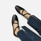 Orthopedic Ballerina Flats Strappy Round Toe