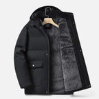 Gefütterte Winterjacke mit Kapuze Herren