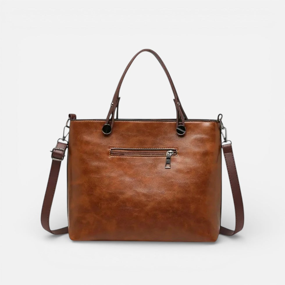 Damen Handtasche mit Schulterriemen und mehreren Außenfächern