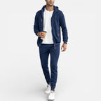 Herren Trainingsanzug mit Kapuzenjacke und Jogginghose