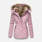 Damen Winterjacke mit Fellkapuze