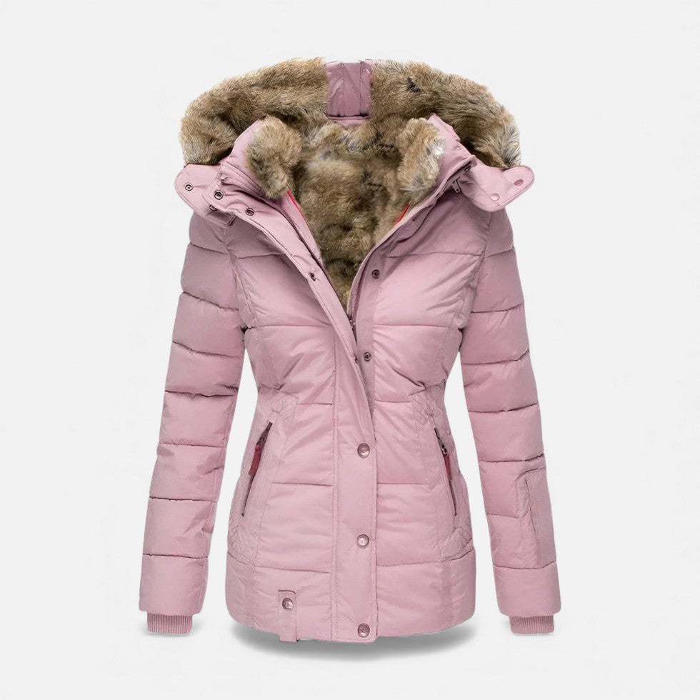 Damen Winterjacke mit Fellkapuze