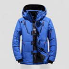 Padded winter jacket with hood for men