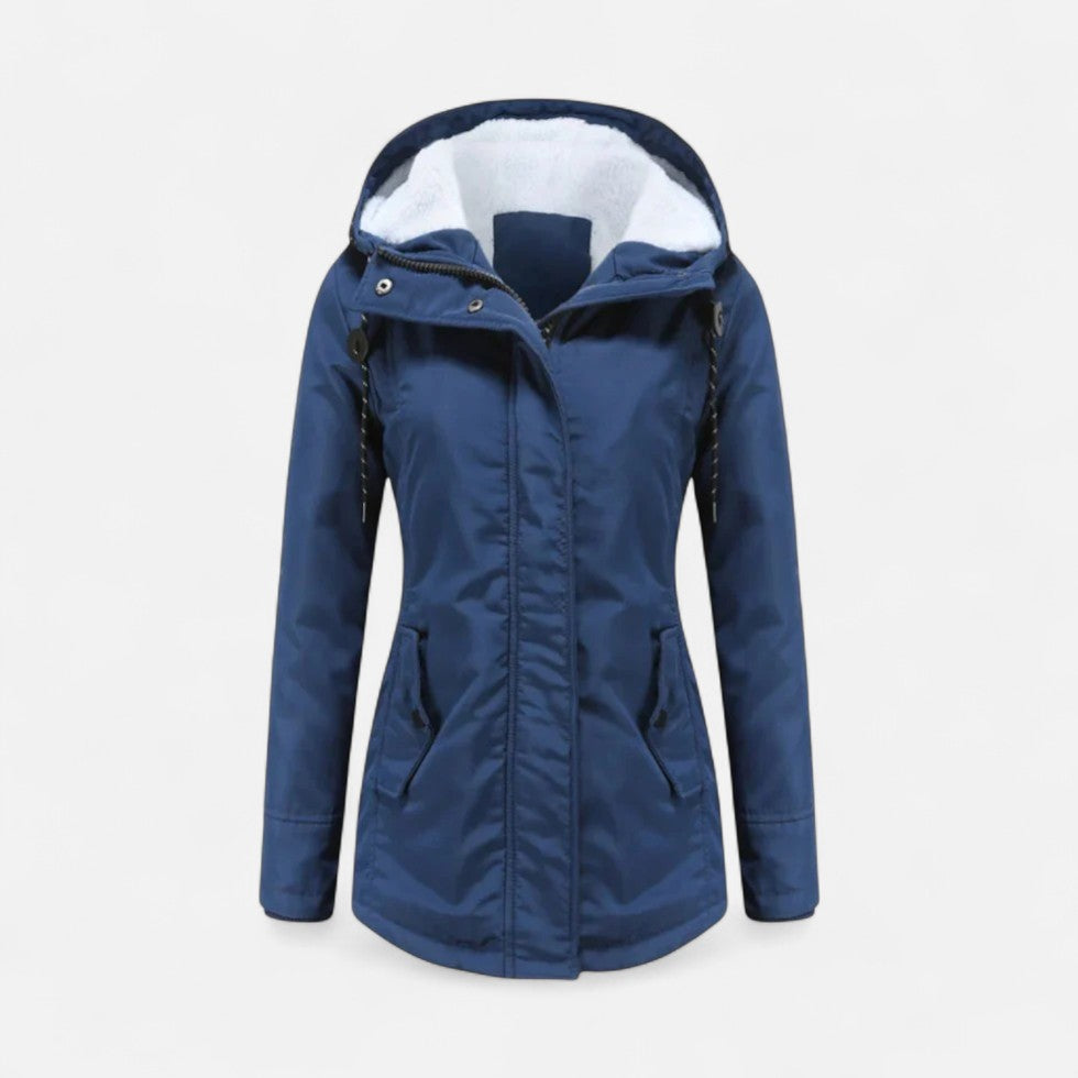 Damen Winterjacke mit Kapuze und Fleecefutter