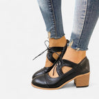 Damen Schnürpumps mit Blockabsatz