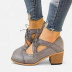 Damen Schnürpumps mit Blockabsatz