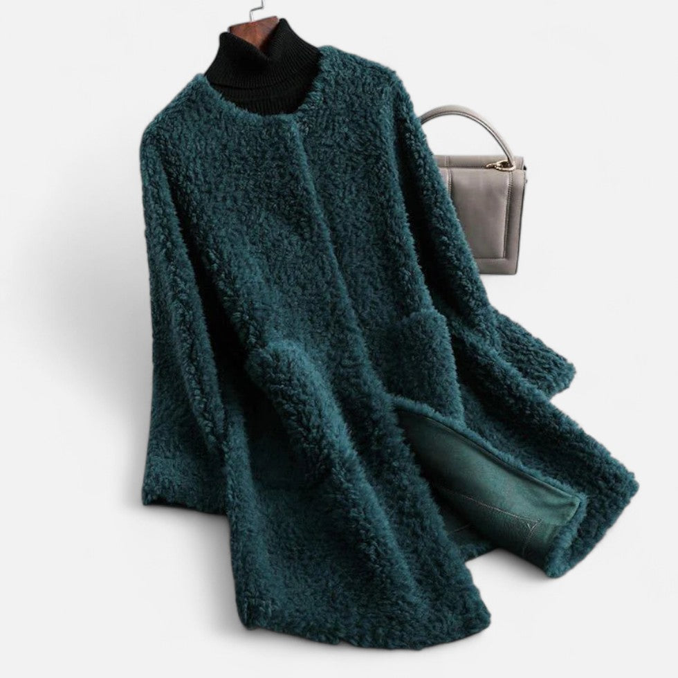 Kuscheliger Oversize Damen Mantel mit Teddyfelloptik