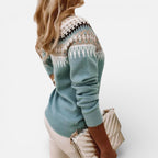 Damen Strickpullover mit dekorativem Muster