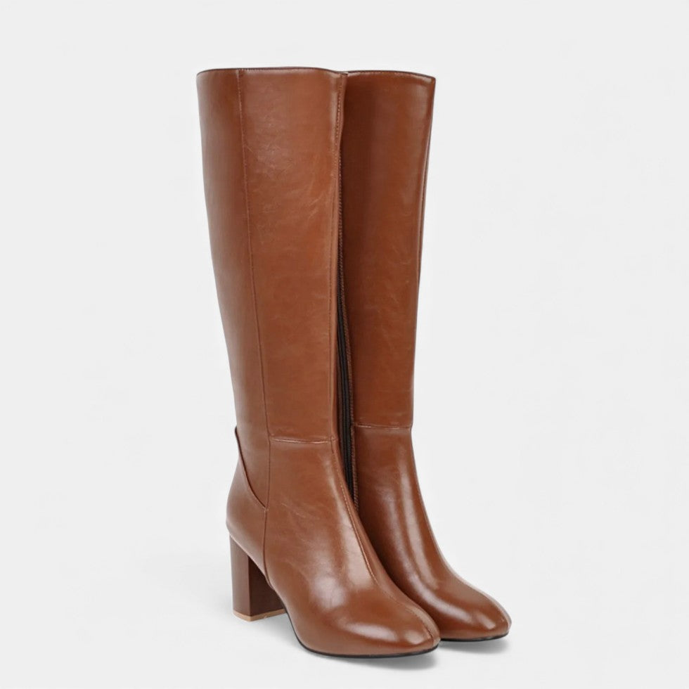 Damen Stiefel mit mittlerem Blockabsatz