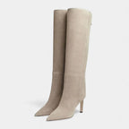 Kniehohe Stiefel Damen aus Wildlederoptik