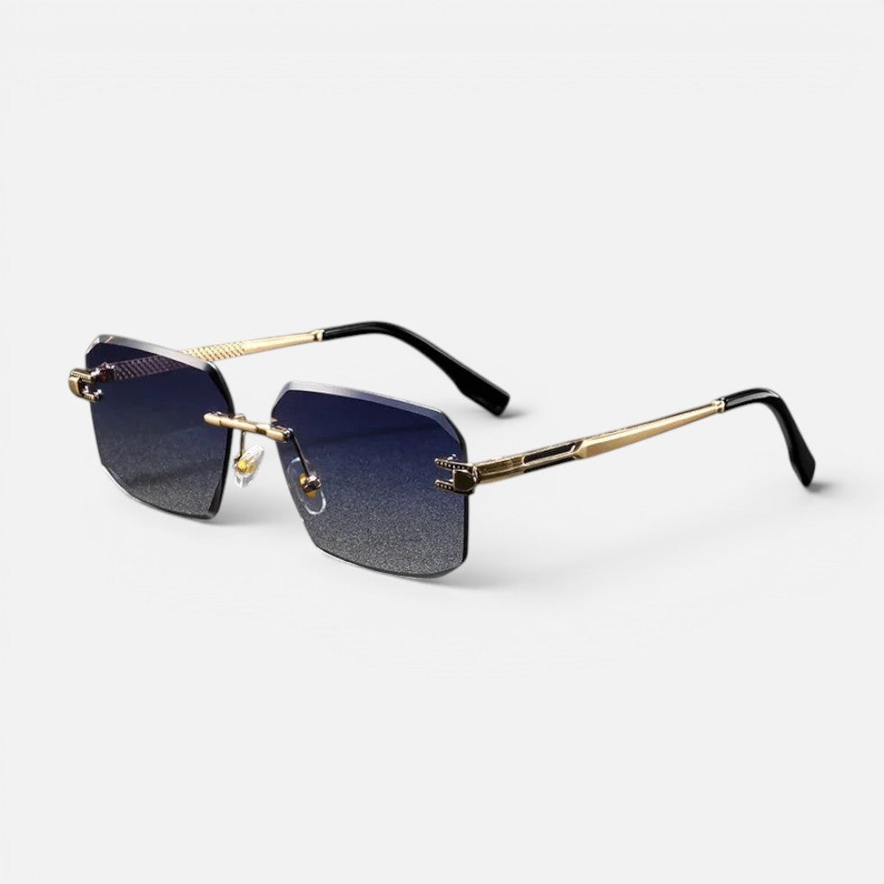 Sonnenbrille Eckig Metall Randlos Unifarben